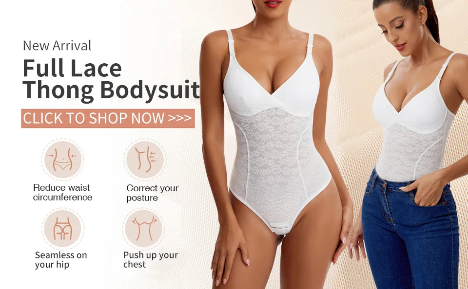 Seamless Lace Thong Bodysuit